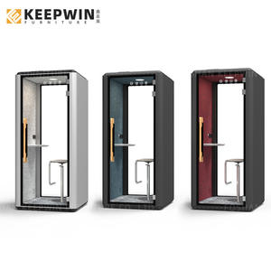 Moderno in alluminio insonorizzato stand Multi persona ufficio Pod lavoro riunione ufficio telefono insonorizzato stand a prova di suono stand per la vendita - Product Image 5