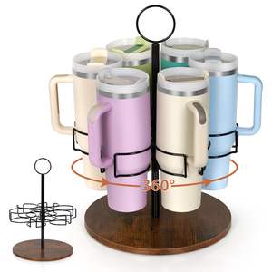 Organizador de Vasos Stanley de 40 oz con Asa Extraíble, 6 Ranuras, Organizador Giratorio para Vasos Stanley, Simple Modern Yeti - Product Image 1