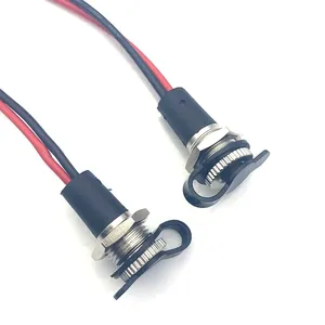 5.5 X 2.1mm high current waterproof charging wire 5.5*2.5 DC power female socket Connector 5521/5525 Jack Adapter With Nut Snap