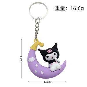 <span class=keywords><strong>2025</strong></span> dễ thương carton mặt trăng cho sanrioed <span class=keywords><strong>PVC</strong></span> mềm cao su stereo chống mất Móc chìa khóa nhỏ mặt dây chuyền túi <span class=keywords><strong>Keychain</strong></span> - Product Image 5