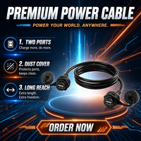 Cable de Extensión Electrónico Lshitech Industrial IP68 a Prueba de Agua, Conectores USB 2.0 Macho/Hembra, Contactos de Cobre, 30V DC, 0.13-1m