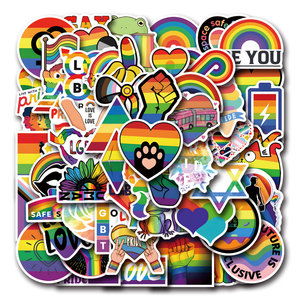 50 יחידות מדבקת תהלוכת גאווה קשת <span class=keywords><strong>LGBT</strong></span> שוויון אהבה הומו