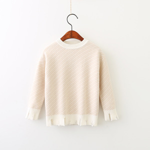 เสื้อสเวตเตอร์เด็กแฟชั่นเกาหลี ลายถัก งานแฮนด์เมด ชายโค้ง สำหรับขายออนไลน์ - Product Image 2