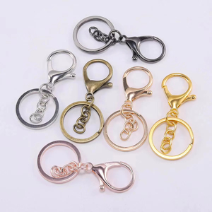 Lot de 3 <span class=keywords><strong>porte</strong></span>-clés à fermoir mousqueton de 65 mm, accessoires de <span class=keywords><strong>porte</strong></span>-clés en gros, boucle épaisse, fermoir mousqueton plaqué - Product Image 1