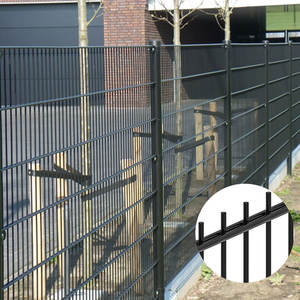 รั้วเหล็กสองชั้นแบบลวดเชื่อมเคลือบผงชุบสังกะสีสองชั้น รั้วลวดเชื่อมสองชั้นแบบแผ่นเหล็กเส้นคู่ <span class=keywords><strong>ได้</strong></span>รับการรับรองมาตรฐาน CE ความสูง 6 ฟุต - Product Image 4