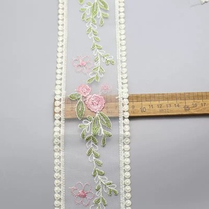 9cm chiều rộng thêu ren vải phong cách Pháp lưới ren TRIM cho dân tộc quần áo & phụ kiện - Product Image 3