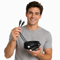 Kabel Charger USB C ke C 100W Pengisian Cepat Kabel Daya Berlapis Nilon untuk Laptop Ponsel Tablet Pabrik Kabel Charger Pengisian Cepat PD