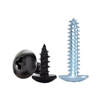 Vis autotaraudeuses à tête cruciforme Phillips M1.7-M6 en acier au carbone, zinguées, nickelées, oxyde noir