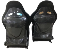 Siège de course réglable Lowmax CF, siège baquet, fabriqué en fibre de verre, tissu en fibre de carbone, cuir, PVC, matériaux PU - Nouveau modèle sportif