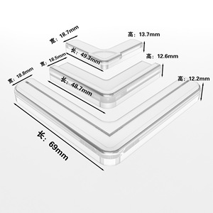 L-Shaped Silicone Anti-Collision <b>Corner</b> <b>Protectors</b> For Window Edges Easy Installation Minimalist Design - Product Image 2