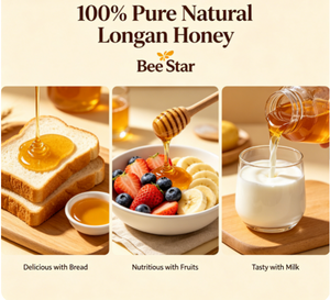 Miel de longane cru Bee Star 100% pur naturel, vente en gros, nectar d'abeille naturel, qualité alimentaire, miel d'exportation - Product Image 3