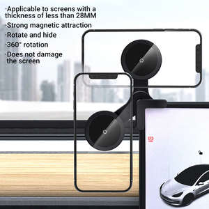 2024 nuevo soporte de teléfono móvil para coche para Tesla modelo 3y Byd fuerte soporte de pantalla magnético para salpicadero 360 agarre seguro ajustable - Product Image 5