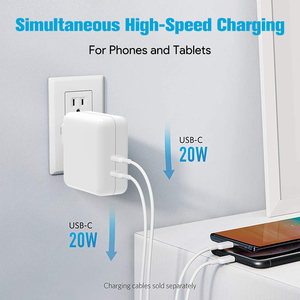 Cargador portátil de pared con enchufe plegable de carga rápida PD tipo C dual de 45W + 20W de 65W GaN para iPhone - Product Image 5