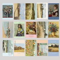 Cartes postales esthétiques imprimées sur papier cartonné, motifs Tournesols et Nuit étoilée de Vincent Van Gogh, style bohème tendance, pour filles