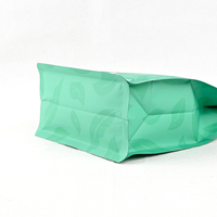 Sac personnalisé de qualité alimentaire à fond plat Pochette en plastique Emballage Sacs à fermeture éclair Sachet d'emballage de thé réutilisable Pochette d'emballage