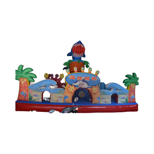 Château <span class=keywords><strong>gonflable</strong></span> <span class=keywords><strong>de</strong></span> jardin <span class=keywords><strong>de</strong></span> qualité en vente chaude avec toboggan, matériau PVC écologique, taille 14x7, château inspiré des dessins animés - Product Image 1