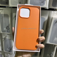 Étuis en cuir de luxe avec logo personnalisé, coques de téléphone portable résistantes aux chocs avec aimants puissants pour iPhone 16 15 14 13 12 Pro Max