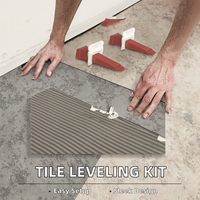 Système de nivellement de carreaux en plastique moderne Uni-Green, 100 clips de nivellement, 100 cales réutilisables, épaisseur 3,0 mm