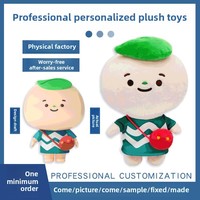 Peluche personnalisable en forme de poupée en tissu, coussin en peluche avec rembourrage en coton PP, personnalisation de la mascotte et du logo de l'entreprise