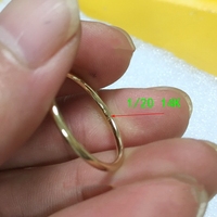 Mode 14K Emas Diisi 1.5Mm Cincin Kawat Susun untuk Wanita