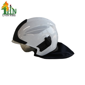 Casco de bombero de color blanco, marca LVIN FIRE, modelo <span class=keywords><strong>Gallet</strong></span> F1XF, aprobado por MED, casco para extinción de incendios. - Product Image 2