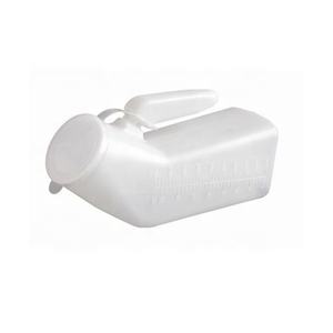 ขวดปัสสาวะพลาสติกสำหรับผู้ชาย ป้องกันการรั่วซึม ได้รับการรับรองมาตรฐาน CE เหมาะสำหรับการดูแลผู้สูงอายุที่บ้าน พร้อมฝาแบบหนีบและหูจับที่จับถนัดมือ - Product Image 1