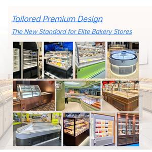 Vitrine à gâteaux de style insulaire pour boulangerie et café haut de gamme, vitrine de présentation de gâteaux et de desserts de haute qualité - Product Image 3