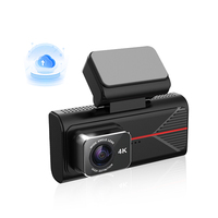 Caméra embarquée 4G LTE avec écran tactile 3,69 pouces, double objectif 4K, ADAS, BSD, GPS, capteur G, surveillance à distance en temps réel, stationnement