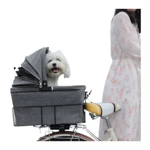 Folding Small Pet Cat Carrier Dog Basket For Bike Bicycle With Removable Rear Seat Dog Basket For Bike Rear Bike Basket Large