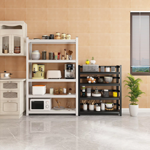 Étagère de rangement en acier multicouche, étagère de cuisine en fer pour <span class=keywords><strong>micro</strong></span>-ondes, étagères empilables pour la cuisine - Product Image 5