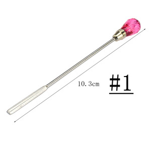 3PCS Nail Art กวนเครื่องมือสแตนเลสอะคริลิคผง UV เจลช้อน Spatula Pin Dotting ปากกาเล็บเล็บ - Product Image 2