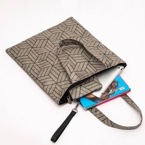 Sac fourre-tout simple et tendance, écologique, motif géométrique en diamant - Product Image 3