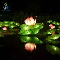 Ramadan Blumen-Themen-Laterne aus Wasserdichtem Stoff für Lotusfest, Thanksgiving, Weihnachten & Neujahr