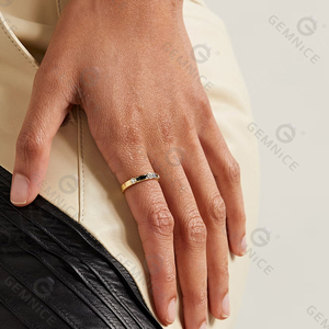 Gemnel 925 Anillo de esmalte de plata Pieza de declaración hecha a mano Joyería artesanal colorida para el uso diario Banda de plata esterlina - Product Image 4