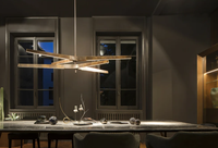 Lustre LED en laiton minimaliste nordique, design géométrique étoilé, pour salle à manger, restaurant, décoration intérieure