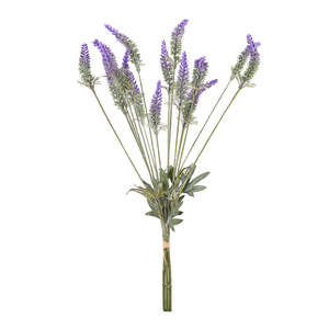 Planta de lavanda artificial QIHAO, 4 ramas, flor decorativa de plástico de alta simulación para el hogar, boda, accesorios para exteriores - Product Image 5