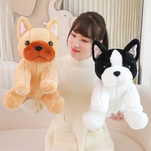 Unisex promosyon yumuşak peluş fransız Bulldog oyuncak sevimli çocuk Anime maskot stres giderici hediye boğa köpek dolması hayvan bebek mevcut - Product Image 5