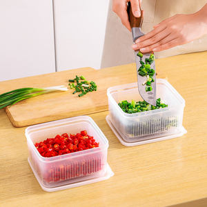 Boîte de <span class=keywords><strong>rangement</strong></span> moderne en PP brillant pour oignons verts et <span class=keywords><strong>ail</strong></span>, utilisation au réfrigérateur, grande capacité, conservation de la fraîcheur - Product Image 2