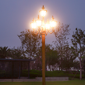 Lámpara de Jardín Exterior de Latón con Poste, LED Blanco Cálido, Pantalla de Vidrio, IP54, AC 220V, Sensor de Movimiento, Energía Solar, Garantía de 10 Años - Product Image 6