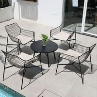 Chaise de restaurant en métal à grille métallique Mingmeng, design simple, écologique, économique, pour café extérieur, mobilier de jardin Bertoia, PU, hôtel