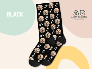 Chaussettes de <span class=keywords><strong>chien</strong></span> personnalisées blanches vierges en polyester Chaussettes d'équipage <span class=keywords><strong>photo</strong></span> personnalisées pour animaux de compagnie pour l'impression - Product Image 5