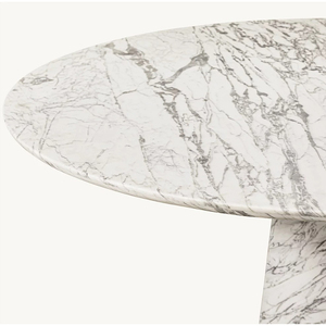 Marca privada Fabricante de muebles de gama alta Mesa de centro circular de mármol Sala de estar Mesa de comedor de travertino - Product Image 3