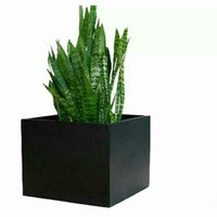 Ensemble de jardinières carrées en fibre émaillée de différentes tailles pour jardin, hôtel, pot de fleurs en béton/ciment, petit et grand design, pour bureau et sol