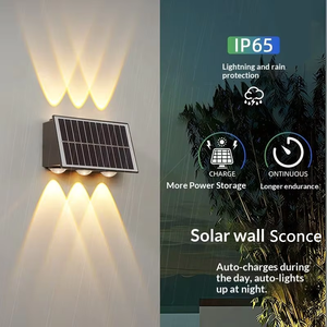 Applique Murale Solaire LED IP65 Résistante à la Pluie, Éclairage Sans Fil Haut et Bas pour Hôtels, Villas, Projets Commerciaux, OEM ODM - Product Image 3