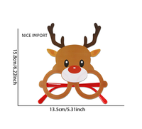 Lunettes de fête de Noël en PVC style Big Moose, lunettes de dessin animé pour fête de Noël, adaptées aux enfants, lunettes décoratives