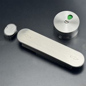 Loquet de porte de toilettes en acier inoxydable avec indicateur d'intimité coulissant - Product Image 1
