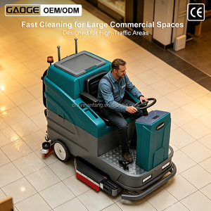 Autolaveuse autoportée GAOGE X96 à batterie pour grandes surfaces, avec balai de 1150 mm, idéale pour les centres logistiques - Product Image 1