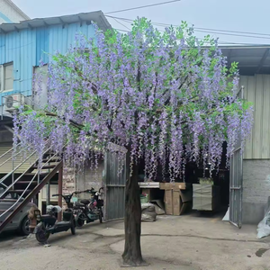 Grandes plantes ornementales <span class=keywords><strong>D</strong></span>écoration <span class=keywords><strong>exotique</strong></span> Fleur artificielle Glycine artificielle Arbres à fleurs <span class=keywords><strong>D</strong></span>écoration intérieure/extérieure Toutes saisons - Product Image 1