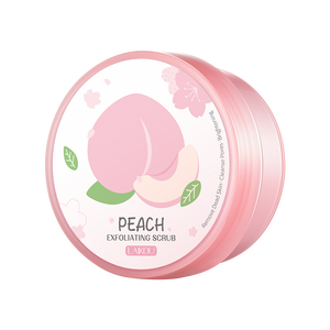 LAIKOU Gommage corporel à la pêche bio, éclaircissant, lissant et exfoliant, 90g, avec logo personnalisé et marque privée - Product Image 3