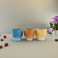 Pot à bougie en céramique givrée et émaillée chromée sur mesure, pot de jardin, décoration intérieure, artisanat d'extérieur, plantes vertes
